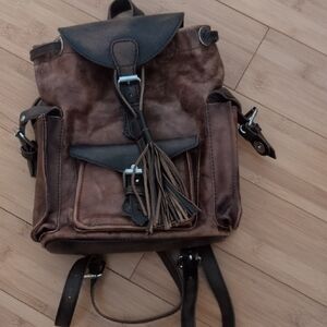 Freebird Bown Leather Backpack/Purse